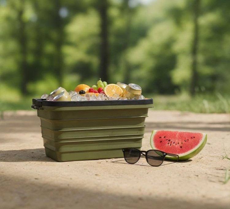 سبد تاشو و میز کمپینگ گرین لاین Green Lion Folding Basket
